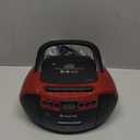 G Keni Portable CD and Cassette Player Boombox Combo, Casette Tape Recorder with Remote, AM FM Radio, USB Playback with Earphone Jack, 5.1V Bluetooth Speaker, Battery Operated/AC Powered for Home(Red)