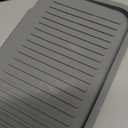 24 Inch Longer Faucet Mat for Kitchen Sink [5 Slope Fast Self-draining] Bathroom Kitchen Sink Splash Guard Silicone Sinks Faucet Mat Splash Guard for Kitchens Sinks Area Tidy Splashs Draining Mats (Gray)