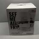 Non Toxic Air Fryer - Glass AirFryer 5 Quart w/ 360 Visibility, Self-Cleaning, 400F Vortex Air Fryer for Even Cooking, BPA-Free Teflon Free, 9-in-1 Functions, Rotisserie, Roast, Bake, White