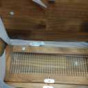 Sunhoo Bread Box for Kitchen Countertop Wooden Bread Storage Container Bin 2 Layer Breadbox Holder Large Capacity Keeper Vintage Farmhouse Food Organizer Pantry Shelf Acrylic Window (Brown)