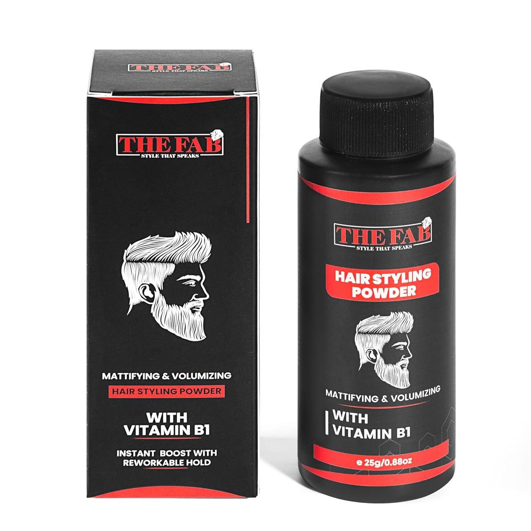 The Fab Hair Styling Powder  Premium Volumizing & Texturizing Powder for Men & Women  Non-Greasy, Scent-Free, Matte Finish, 25g  Instantly Boosts Volume & Texture