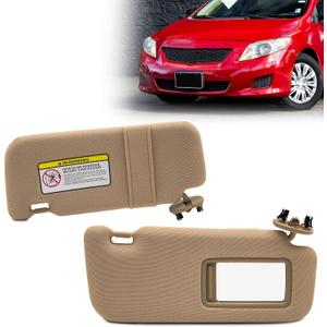 Right Passenger Side Sun Visor Replacement for Toyota Corolla 2007-2013 Sunvisor Replaces:74310-12L80-B0(Beige)(Cloth)