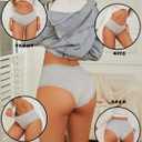 Sth Big Cotton Underwear for Women High Waisted Womens Underwear Pack Sexy Lace Edge Bikini Cheeky Panties Girls Brief (XL)