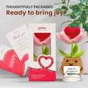 Gossby Positive Heart Flower Crochet - Thank You for Helping Me Grow - Inspirational Gift for Mom - Appreciation, Thank You, Birthday, Graduation, End of Year, Teacher's Day Gift from Student