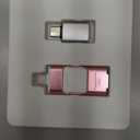 MFi Certified Flash Drive for iPhone 256GB, Photo Stick Memory Stick for iPad, USB Thumb Drive for Photos Videos Transfer & Backup, External Storage Compatible for iPhone/Android/PC/Mac (Light Pink)