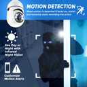 Security Camera, Two Way Talk 1080P HD Video WiFi Smart Camera, Indoor Outdoor Night Vision 360 Degree Motion Detection with SD Card (Pack of 2)