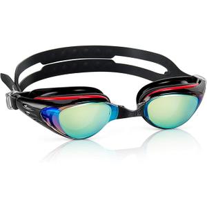 Nearsighted Swim Goggles, Shortsighted Optical Swimming Goggles No Leaking Anti Fog UV Protection for Adult Men Women (-5, Black)