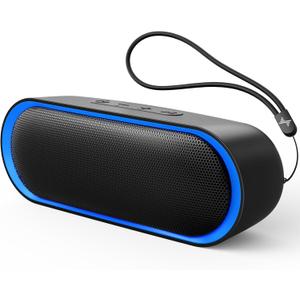 LENRUE Bluetooth Speakers, Waterproof Portable Speakers with TWS, 24 Playtime, Stereo Sound, Wireless for Home Shower Pool Beach Outdoor (Black)