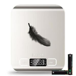 Food Kitchen Scale High-Precision Digital Scale Accurate Weighing for Baking & Cooking Enthusiasts(Silvery & White)