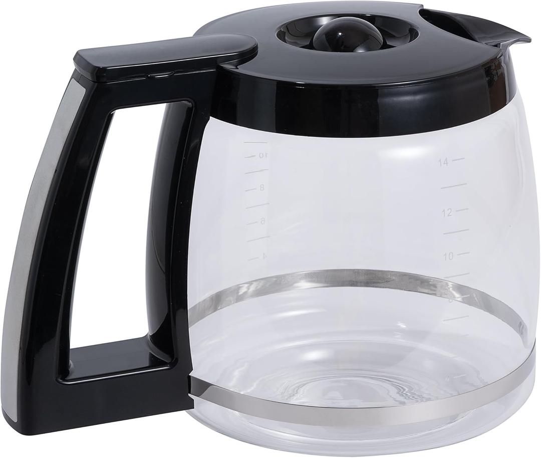 Replacement 14-Cup Glass Carafe for Cuisinart Coffee Makers, BPA-Free Fits Models DCC-2200, DCC-2600, DCC-2800, DCC-3200, and DCC-3200P1 