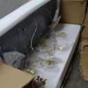 Rectangular Chandeliers 26-Lights Long Light for Entryway LED Dimmable Chandeliers Lighting Fixture Flat Sloped High Ceiling Pendant Lights Crystal for Living Room Foyer Hallway Staircase Gold