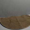 BEQHAUSE Dirt Trapper Door Mat 17" x 30" Half Circle Non Slip Washable Doormats Entrance Rugs Absorbent Welcome Low Profile Floor Mats for Front Back Door and Entryway, Taupe (1'5" x 2'6" (Semicircular))