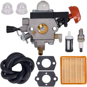 4180-120-0615 FS91 Carburetor for Stihl FS91 FS91R FS111 FS89 HT102 HT103 FC91 FC96 KM91 KM91R KM111 FC111 Brushcutter Trimmer Carb - with Air Filter Kit
