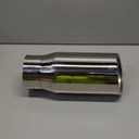 A-KARCK Exhaust Tip 4" Inlet, Polished Bolt On 4" Inlet 5" Outlet 12" Long Stainless Steel Muffler Tip Protect Tailpipe