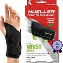 MUELLER Sports Medicine Green Fitted Wrist Brace for Men and Women, Wrist Pain Relief Support, Ideal for Carpal Tunnel, Tendonitis, Arthritis, Black (Large/X-Large (Pack of 1))