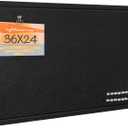 Lightomorrow Bulletin Board, 36 x 24 inches Felt Board - Decorative Pin Board, Cork Board Alternative for Wall, 3' x 2' Foldable Self-Adhesive Vision Board Prayer Board with 20 Pushpins - Black, 23.6" x 35.4"