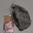 SEVENCOLORS Short Grey Wigs for White Women Pixie Cut Gray Wigs with Bangs Natural Curly Synthetic Hair Short Mixed White Wig for Older Women