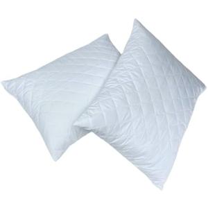 Soft Touch Quilted Pillow Cover Set of 2 (Standard) with Real Thread Stitching
