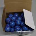 Roowest 36 Pcs Blue with Gold Ring Stress Balls 1.57 Inch Fade Resistant Foam Squeeze Balls Sensory Fidget Toys for Stress Relief & Hand Relaxation, Birthday Party Favors, Goodie Bag Stuffers