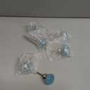 Blue Bubble Glass Knobs for Cabinets Drawers Bubble Glass Dresser Drawer Knob and Pull for Kitchen Cabinets - Set of 6