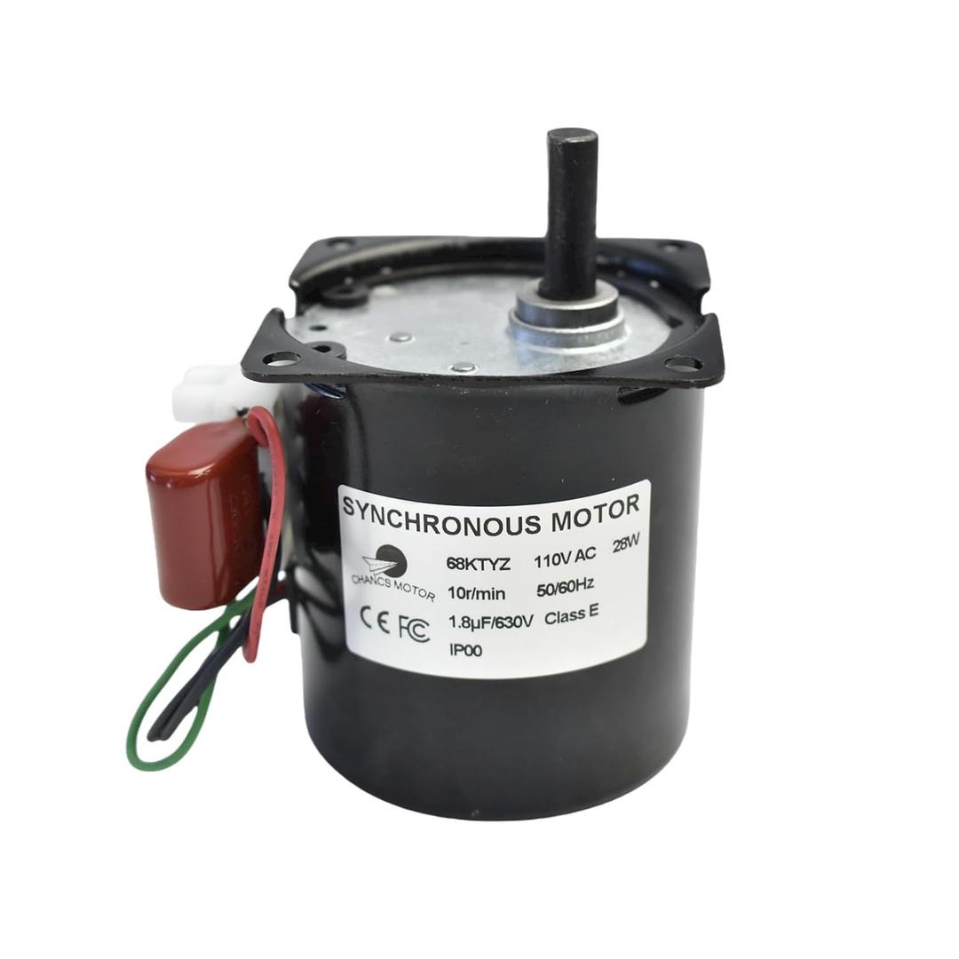 CHANCS Miniature Low Speed 68KTYZ 110V AC 10r/min Eccentric Shaft Electric Motor Barbecue 28W