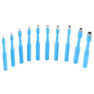 Disposable Biopsy Punch Curettes - Set of 10 - Sterile Biopsy Dermal Punch Curette for Piercing with Protective Handle (3 mm)
