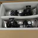 Headlight Assembly, Compatible with 1999 2000 2001 2002 Chevy Silverado 1500 2500/2001-2002 Silverado 1500HD 2500HD 3500HD Chrome Housing Clear Reflector