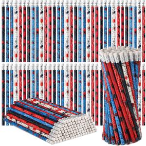 Resurhang 200 Pcs Wooden Pencil with Eraser for Kids Spider Pencils Bulk Novelty Kids Fun School Supplies Back to School Supplies for Kid Student Teacher Classroom Reward