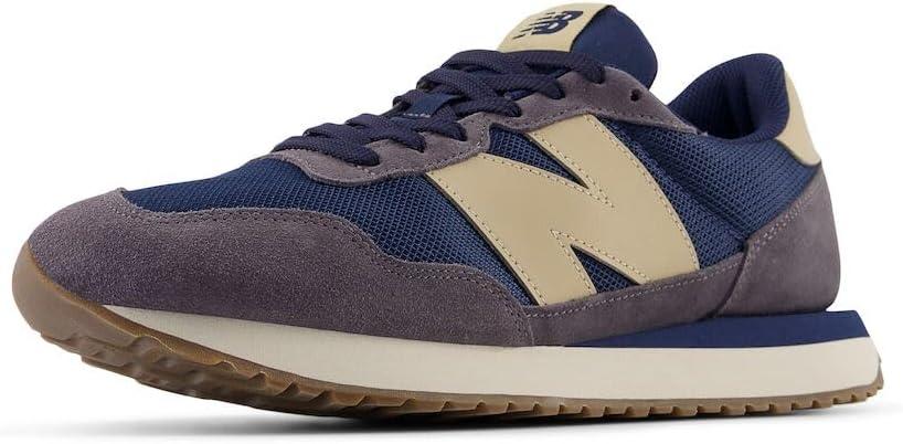 New Balance Men's 237 V1 Classic Sneaker, Navy/ Beige, 10