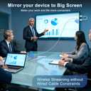 Wireless HDMI Display Adapter for iPhone, Stream Video/Audio/Files from iPhone,iPad,Android,Tablet,Laptop,MacBook to TV/Monitor/Projector, HDMI to USB C Screen Mirroring Cable Support Airplay Miracast