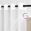 NICETOWN Sheer Curtains 90 inch Long for Living Room, Grommet Voile Sheer Lightweight Airy & Light Filtering Window Drapes for Bedroom/Nursery, Ivory, 2 Pieces, W54 x L90