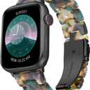 BINLUN Compatible with Apple Watch Bands 38mm 40mm 41mm 42mm 44mm 45mm 46mm 49mm for Women Men Lightweight Resin Watch Straps Compatible with iWatch Series 11/10/9/8/7/6/5/4/3/2/1/Ultra3 2/SE3 2 (Oil Painting Green)