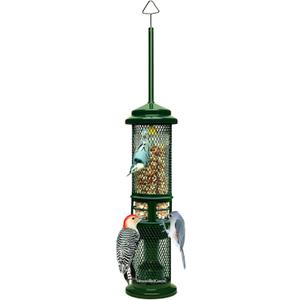 Squirrel Buster Nut Feeder Squirrel-Proof Bird Feeder for Nuts and Fruit, Two Meshes