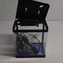 Betta Fish Tank Self Cleaning Glass 2 Gallon Small Nano Aquarium Starter Kits Desktop Room Decor w/LED Light Decorations & Whisper Filters Water Pump (Fish Tank)