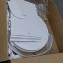 SpaceAid 2 Tier Rotating Bookshelf Tower, Spinning Bookcase Lazy Susan, Revolving 360 Book Shelf Storage Round Carousel, Vertical Rotate Turning Spiral Corner Organizer, White