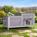 Aivituvin Outdoor Cat House Weatherproof Wooden for Feral Cats