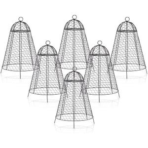 boldworks Garden Cloches for Plants Chicken Wire Cages to Protect from Animals Outdoor Extra Large Rustproof Thicker and Finer Mesh 12" x 20" Pack of 6