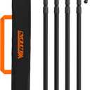 WILDROAD Tarp Poles Tent Poles Canopy Poles 7.7 ft, Telescoping Aluminum Poles with Non-Slip Aluminum Cone Bottom, Portable and Lightweight Camping Gear for Camping and Awnings, Set of 4