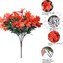 INSPRING Artificial Fake Flowers for Outdoors Spring Decoration, 3 Bundles Realistic Faux Azalea Plants Flower UV Resistant Silk Flowers for Outside Outdoor Planter Porch Patio Yard Garden Home, Mix