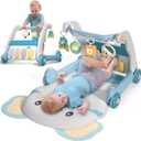 Caterbee 2 in 1 Baby Piano Play Mat & Standing Toy with musicial and Light (Blue)
