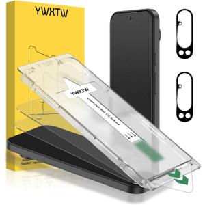 2 x YWXTW 2 Pack for Google Pixel 10 Pro XL Matte Screen Protector 6.8 inch + 2 Pack Camera Lens Protector, [1S Pull-Out] Anti-Glare Anti-Fingerprint Pixel 10 Pro XL Glass Screen Protector, Bubble Free, Smooth as Silk