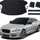 EcoNour Windshield Cover for Ice and Snow | Windshield Snow Cover with Side Mirror Cover & Wiper Protection | Oxford Fabric Winter Cover for Cars, SUVs, Trucks | Medium (69"x42")