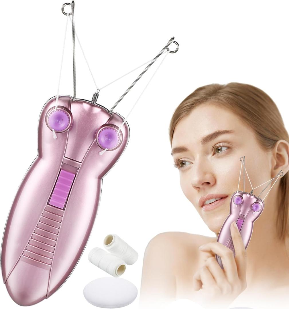 Geiserailie Threading Hair Removal for Women Electric Facial Hair Remover Tool Automatic Threader Machine Epilator Facial Threading Machine for Women Chin Upper Lip Arms Legs