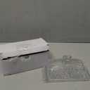 Crystal Covered Butter Dish,8inch Classic Glass 2-Piece Design Butter Keeper with Lid | Butter Holder | Dishwasher Safe