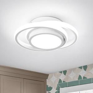 CANEOE Modern Led Ceiling Lights, Small Led Close to Ceiling Light Fixture,32W Round LED Ceiling Lamp for Bedroom Hallway Aisle Corridor Light Lighting (Cool White,6000K) (1 Pack,6000K)