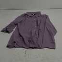 OMSJ Women Button Down Shirts Long Sleeve Chiffon Office V Neck Casual Business Blouses Tops, S