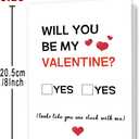 2 x Missonemi Funny Valentines Day Card Gifts for Him Her, Sweet Valentines Day Cards for Women Men-Will You Be My Valentine (MS450)
