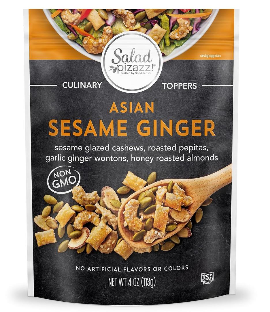 Asian Sesame Ginger Salad Topping, 4oz, Non GMO, No Artificial Flavors or Colors (EXP 05/08/26)