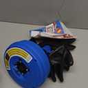 DrainX SPINFEED 35 Foot Snake Drum Auger | Drill Power or Manual Use - Auto Extend and Retract Snake | Work Gloves and Storage Bag Included