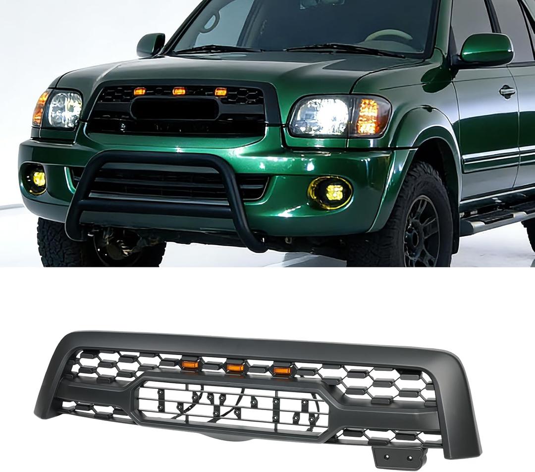 KHK Front Grill Compatible with Sequoia 2005-2007, Front Bumper Grille